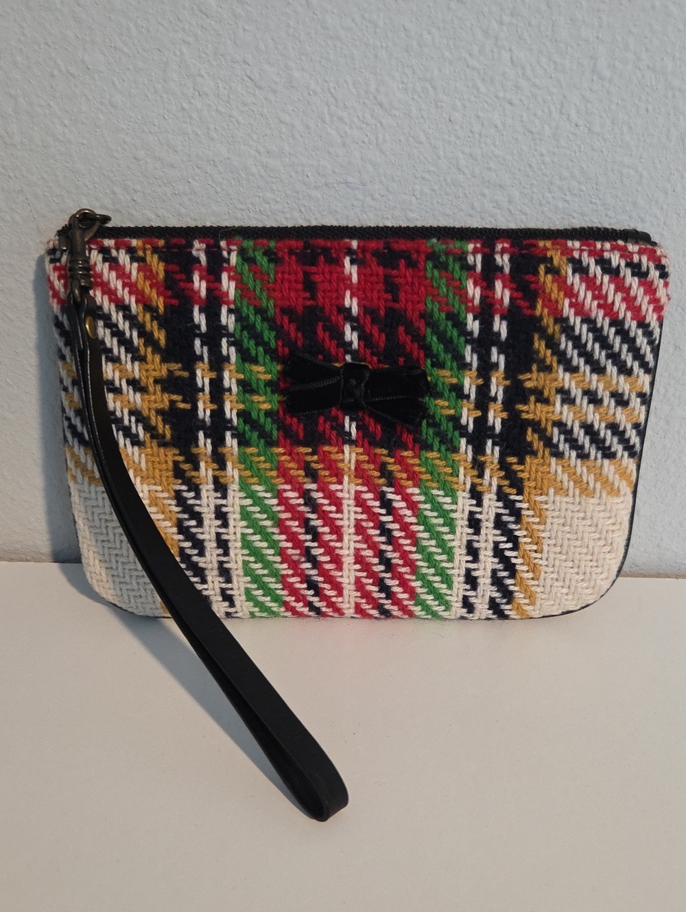 J Crew Plaid Wristlet Clutch - Multicolor